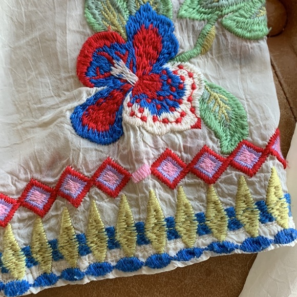 Johnny Was Tropical Garden Pintuck Floral Tunic Size M - Picture 7 of 11